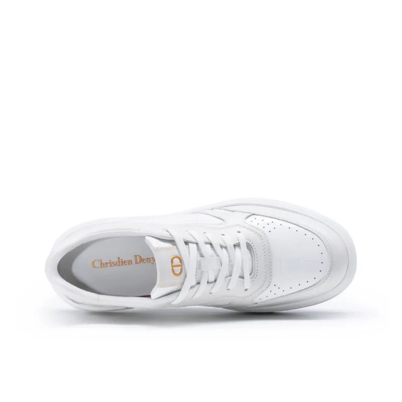 Chrisdien Deny Wear-Resistant Height Increasing Low-Top Skateboard Shoes Men's-3
