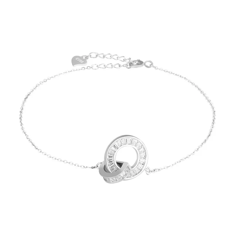 SINO GEM 925 Sterling Silver Bracelets Women's-0