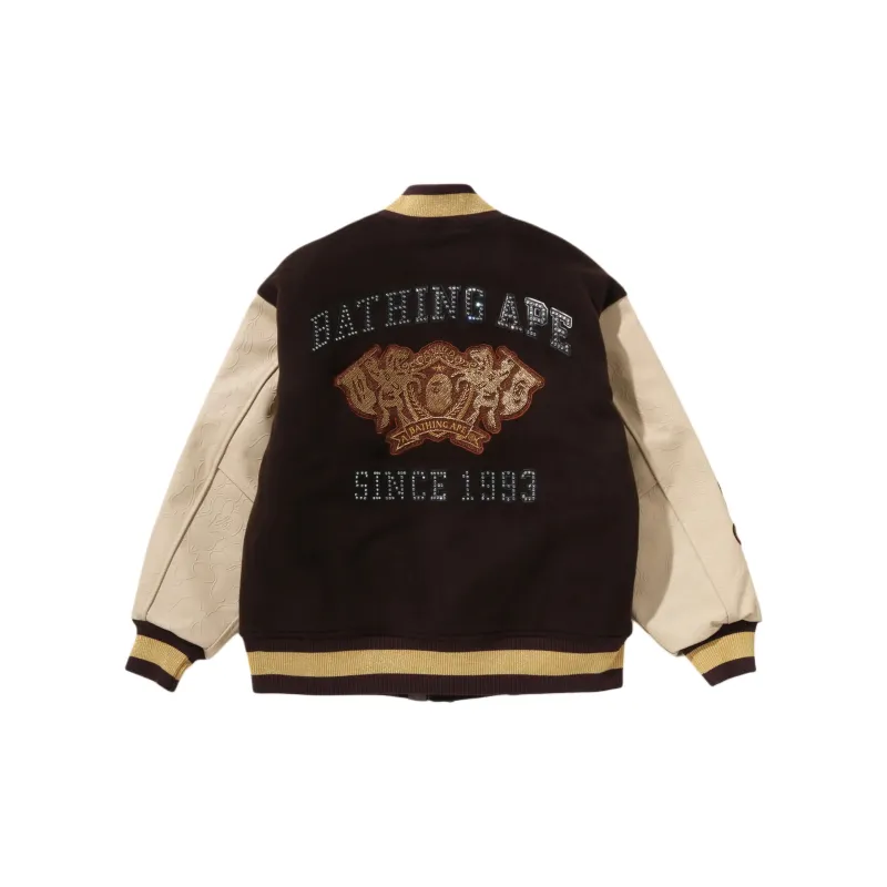 A BATHING APE VERY PREP Collection SS25 Jacket Unisex Brown-1