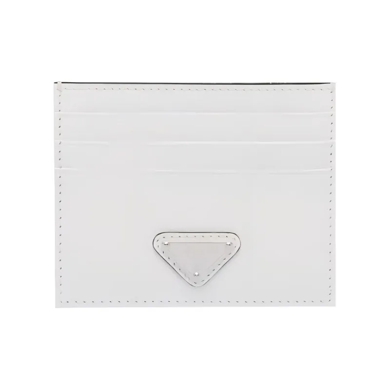 PRADA Leather Card Holder Women's White-0