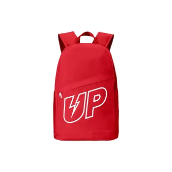 TURN UP Nylon Backpack Laptop Bag Large Size Unisex Red