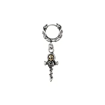 ROCK&RIDE 925 Sterling Silver With Copper Gemstone Earrings Unisex