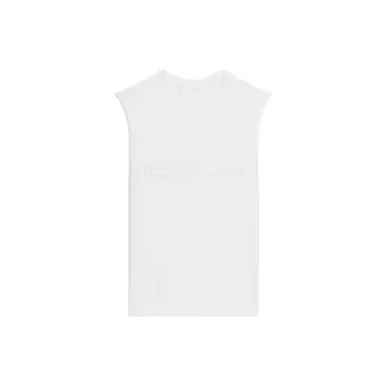 Helmut Lang Logo Embossed Ribbed Tank Top