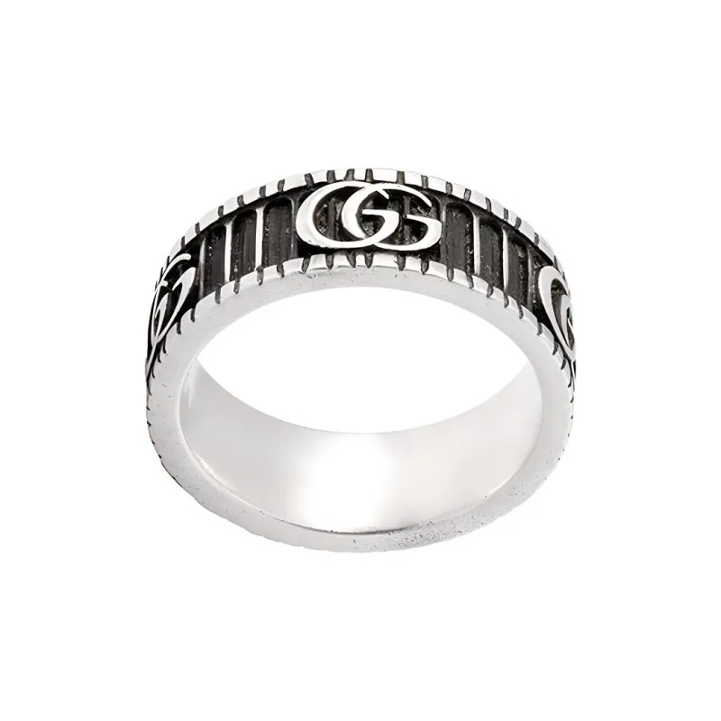 GUCCI 925 Sterling Silver Rings Men's Silver-1
