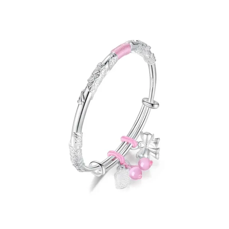 Bailijin S999 Fine Silver Sterling Silver Bracelets Unisex-0