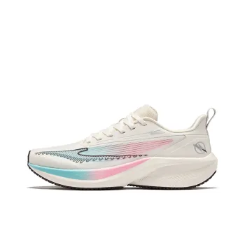 Erke Cushioning Wear Resistant Low Top Running Shoes Men's Microcrystalline White Peach Blossom Pink