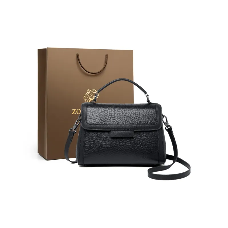 ZOOLER Top Grain Cow Leather One Shoulder Handbag Medium Size Women's-0