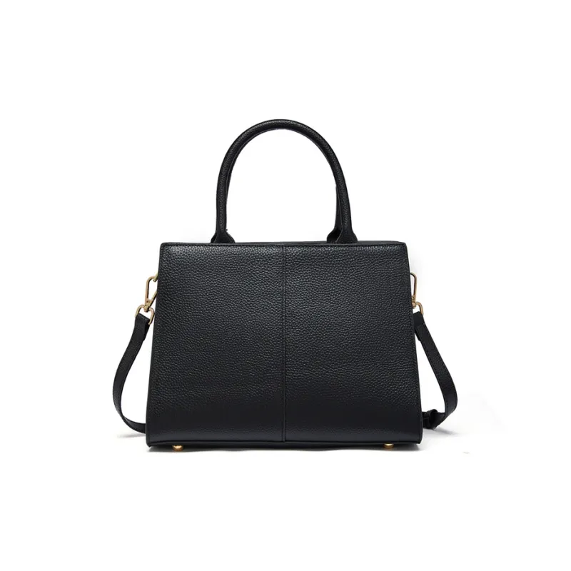 RED DRAGONFLY Cow Leather Handbag Unisex Black-3