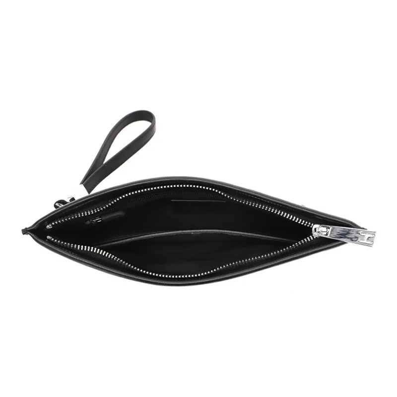 RED DRAGONFLY Cow Leather Clutch Men's Black-4