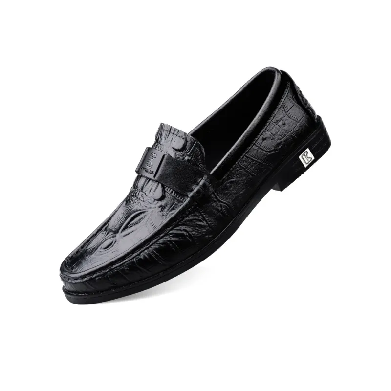 CKVUSAMG Gommino Loafers Unisex Black/Burgundy-3