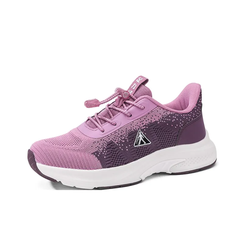 ZULIZ Sports Elderly Shoes Casual Shoes Women's Low Top Khaki/Cherry Blossom Pink-7