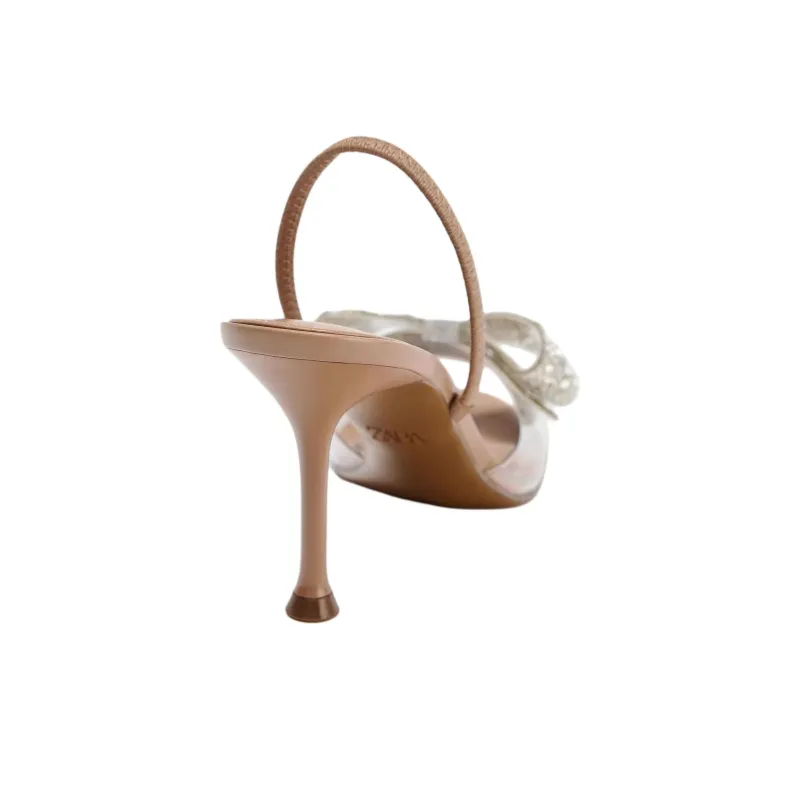 ZARA Strap Sandals Women's Beige-4