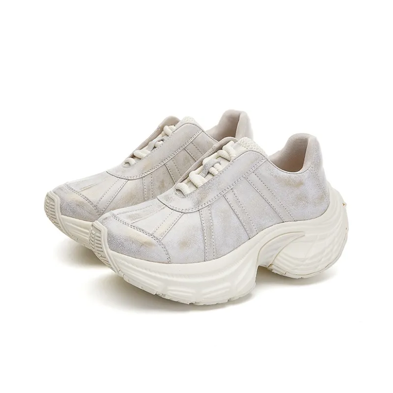 Chibang Low-Top Chunky Sneakers Women's Gold-1