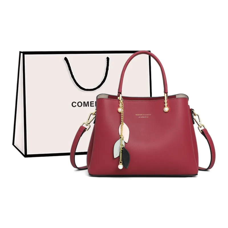 COMELY Cow Leather Handbag Shoulder Bag Crossbody Bag Kelly Bag Regular Women's Ecru-13