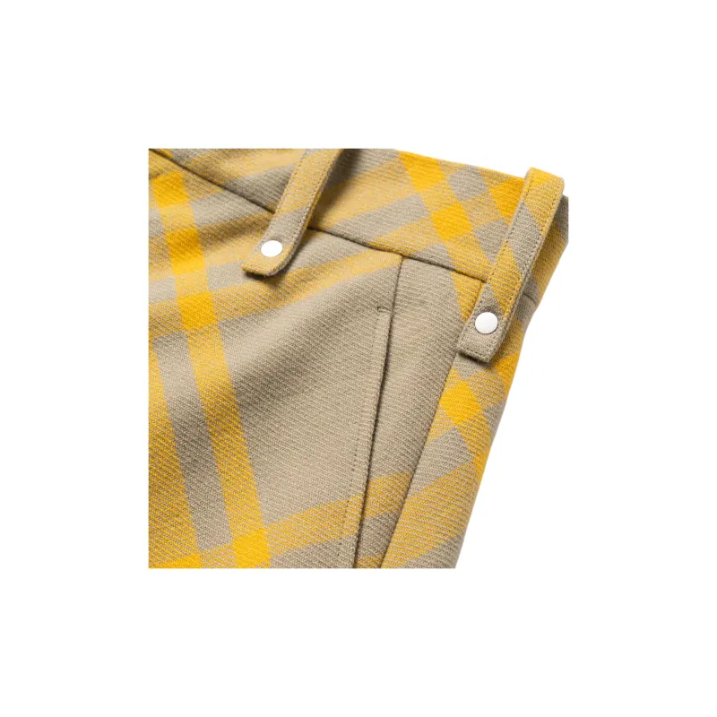 Burberry Check Wool Trousers-5