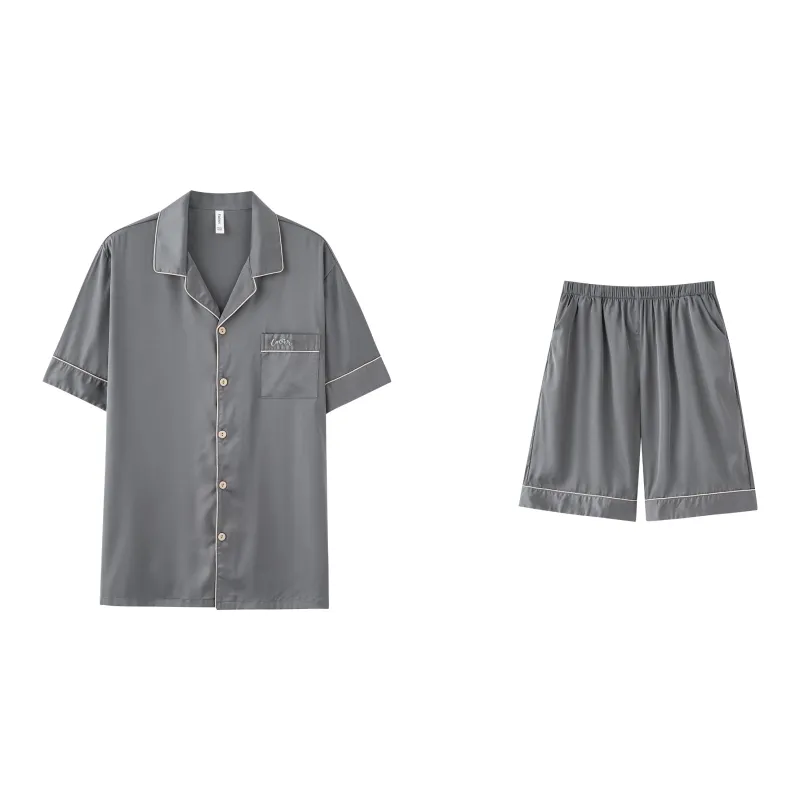 XUANZHITING Pajama Set Men's Gray-0