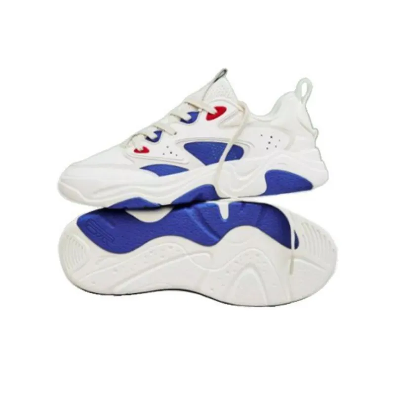 Anta Cushioning Wear Resistant Low Top Casual Shoes Men's White Blue-2