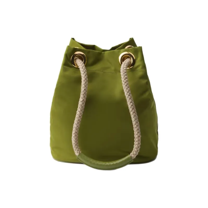 PRADA Re Nylon Recycled Polyamide Bucket Bag Handbag Trumpets Women's Green-2