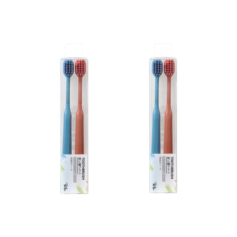 CHENYISHENG Adults Wide Head Spiral Bristle Candy Color Family Pack Couple Soft Bristle Toothbrush-4