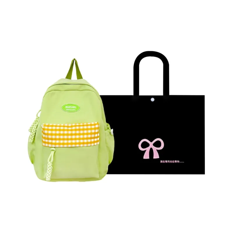 HACIN Nylon Backpack Regular Women's White/Black/Yellow/Green/Blue-8