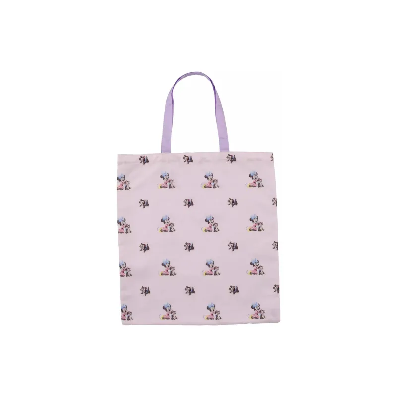 Disney Minnie Series Polyester Tote Bag Shopping Bag Handbag Women's Purple-2