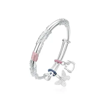 Bailijin S999 Fine Silver Sterling Silver Bracelets Unisex