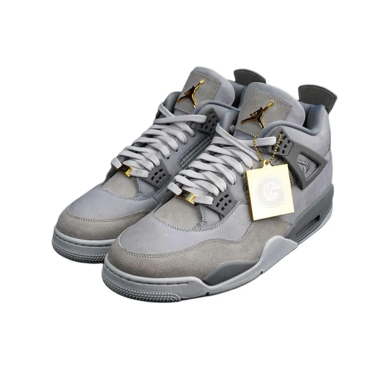 Jordan Air Jordan 4 Anti-Slip Wear-Resistant Low-Top Basketball Shoes Unisex Gray-1
