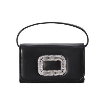 Roger Vivier Leather One Shoulder Handbags Micro Women's Black