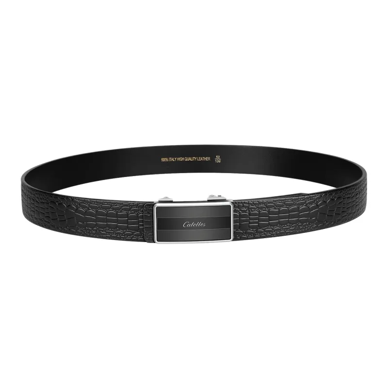 CATELLES Unlined Top Grain Cow Leather Leather Belts Men's Width  3.5cm-3
