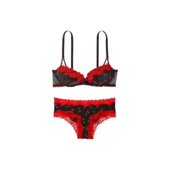 Victoria's Secret Underwear Set Women's Black Red