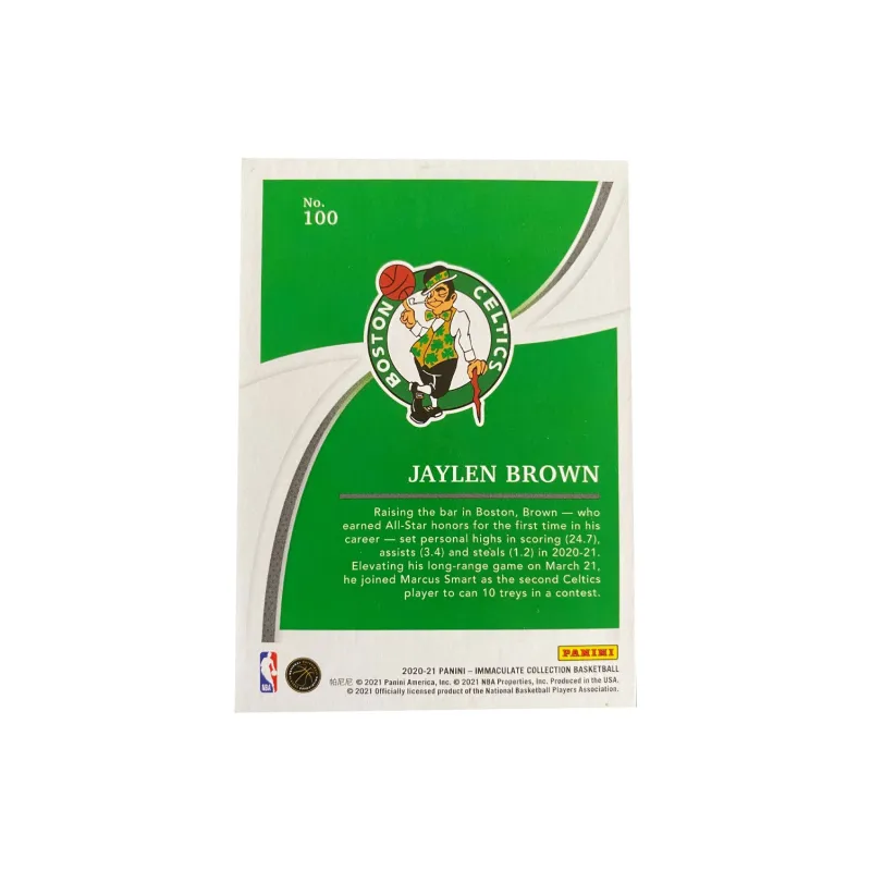 PANINI 2020-21 IMM Celtics Jaylen Brown 22/99 Edition Sports Cards 1 Pc-1