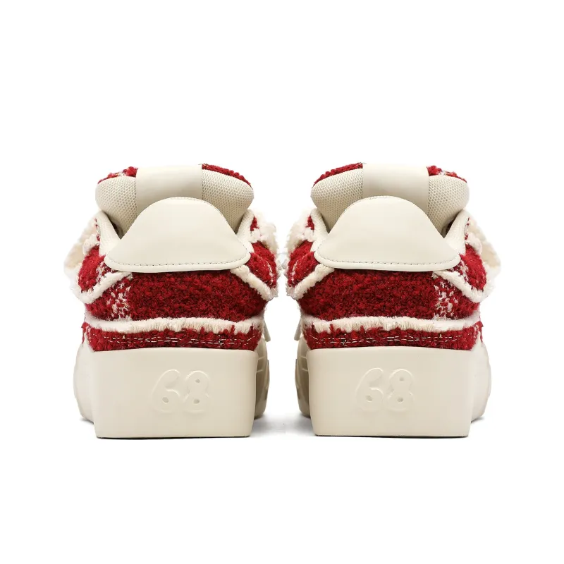 BXWP Low Top Casual Shoes Unisex Red-2