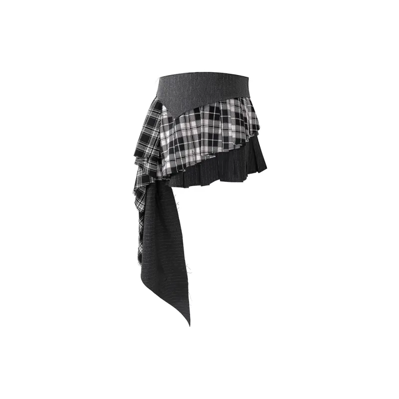 COMMA GIRL Casual Short Skirts Women's Gray-1