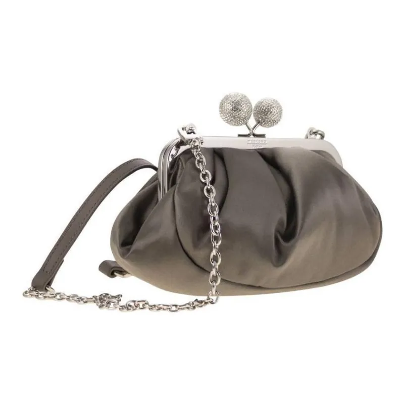 WEEKEND MaxMara Cotton Shoulder Bag, Crossbody Bag, Handbag Women's Gray-1