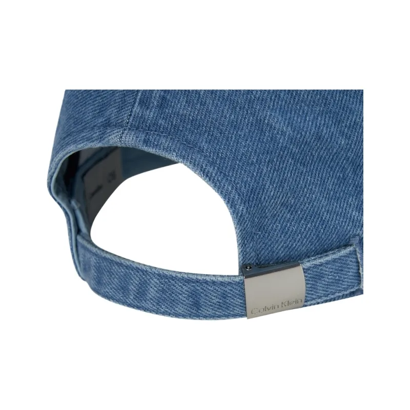 CALVIN KLEIN Cotton Baseball Caps Unisex Denim Blue-4