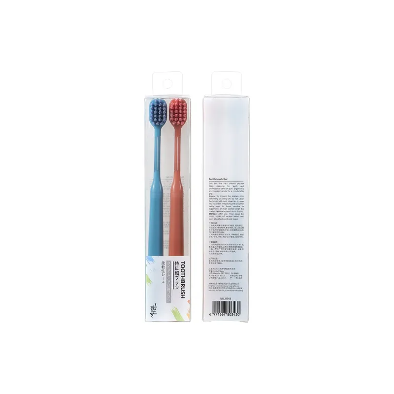 CHENYISHENG Adults Wide Head Spiral Bristle Candy Color Family Pack Couple Soft Bristle Toothbrush-0