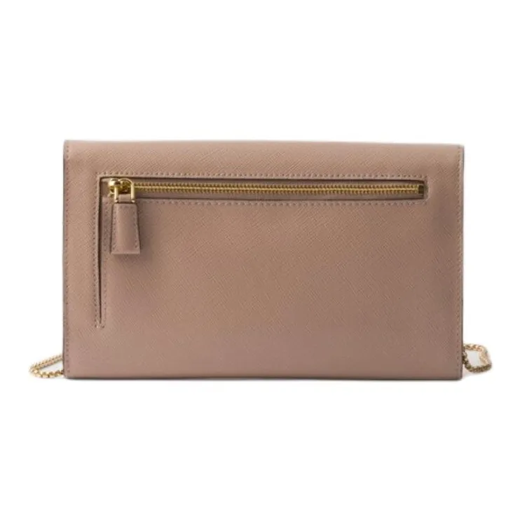 PRADA Saffiano Leather Shoulder Bag Mini Women's Soft Pink-2