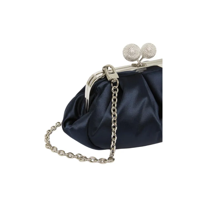 WEEKEND MaxMara Cotton One Shoulder Crossbody Clutch Women's Blue-5