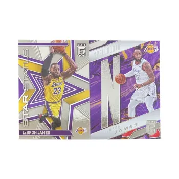 PANINI 2021 22 Elite Lakers James TKA Letter TKA N Sports Cards 2 Pcs