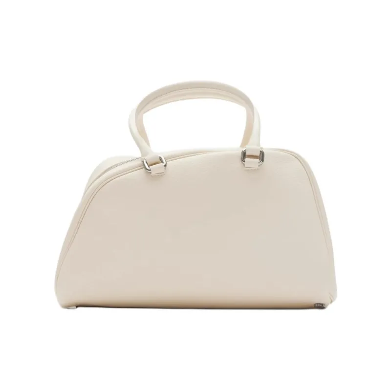 Burberry Shield Calfskin Bowling Bag, Handbag Trumpets Women's Soap White-2