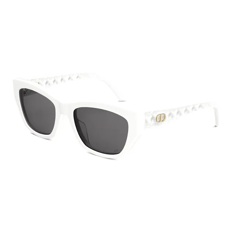 DIOR Acetate Nylon Rectangular Sunglasses Women's White-0