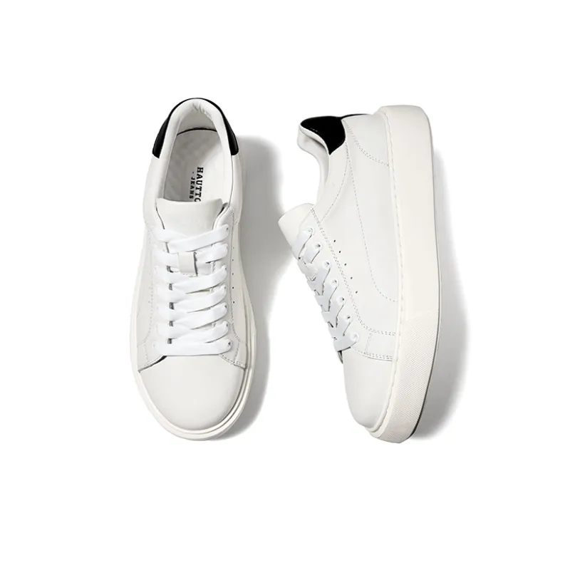 Hautton Jeans Skateboard Shoes Men's White Brown-8