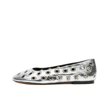 PROENZA SCHOULER Glove Grommet Casual Single Shoes Women's Silver