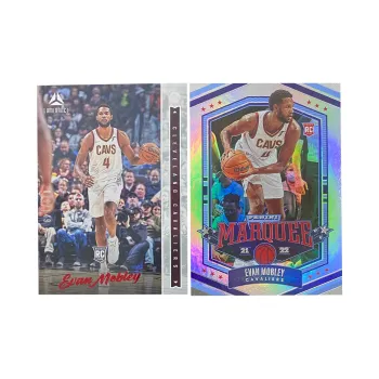 PANINI 2021 22 Knight Rising Stars Evan Mobley Silver Fold Sports Cards 2 Pcs