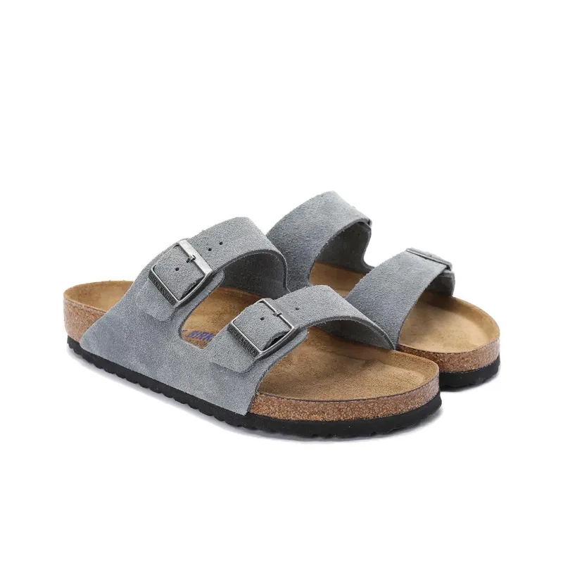 Birkenstock Slide Slippers Unisex Gray Narrow Fit-2