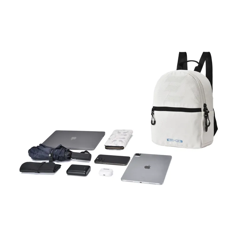 FINITE LOOP Recycled Material Backpack Unisex White-4