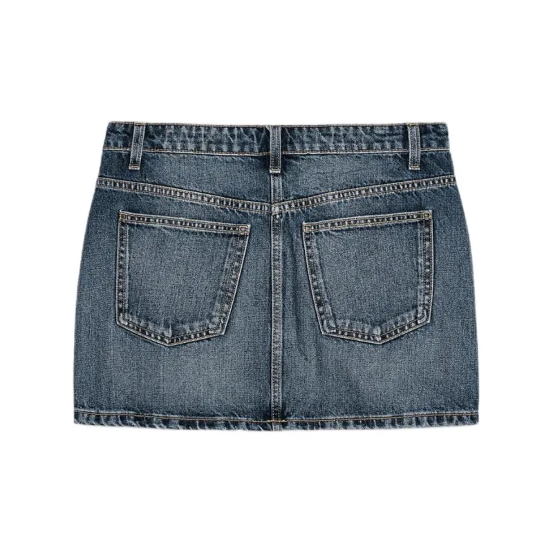ZARA Trf Denim Short Skirts Women's Sea Blue-1