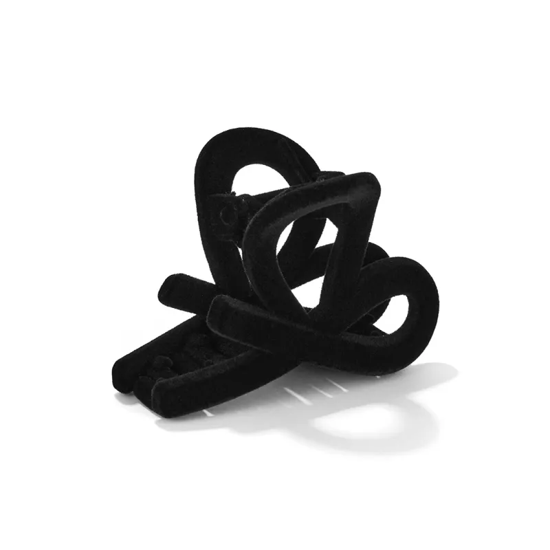 LOOK NICE Flock Hair Clips Women's Black/Red-4