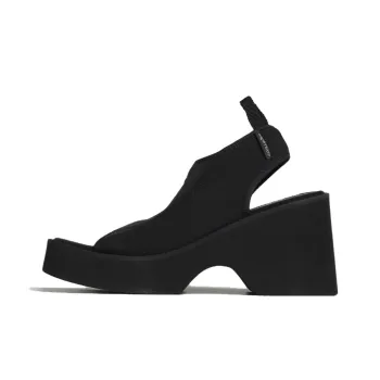 COURREGES Logo Embroidered Open Toe Sandals Women's