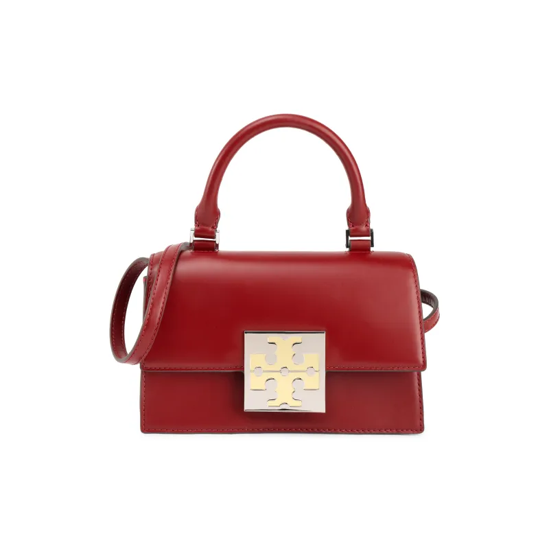 TORY BURCH BON BON Calfskin Shoulder Bag Crossbody Bag Handbag Mini Women's Brick Red-0